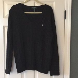 Ralph Lauren Sweater Size 2x. 100% cotton Black.